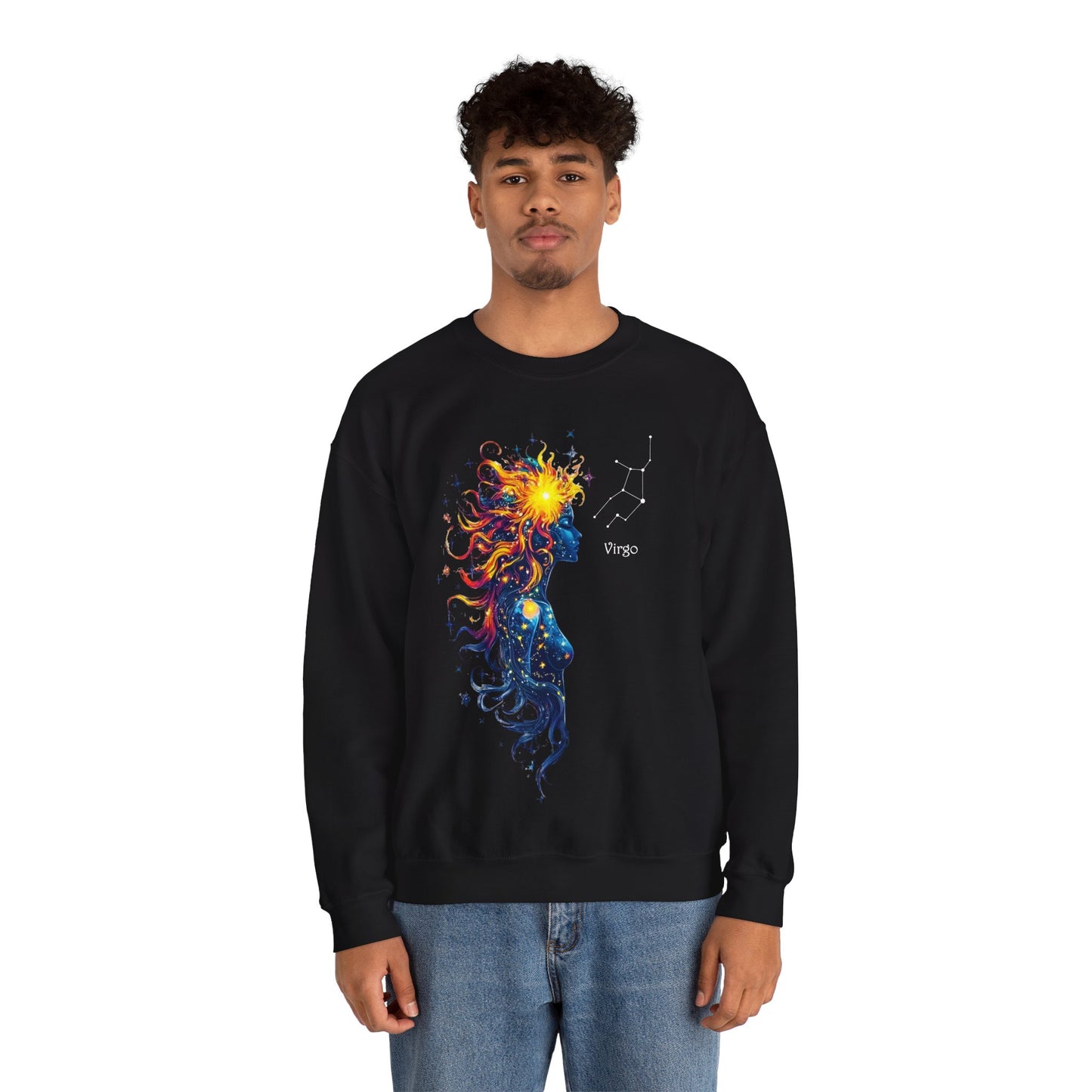 Virgo Goddess Astraea Heavy Blend™ Crewneck Sweatshirt | Zodiac Line