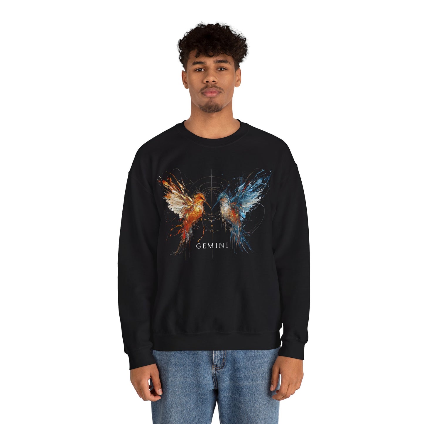 Gemini Hummingbird Heavy Blend™ Crewneck Sweatshirt | Zodiac Line