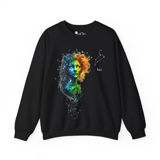 Leo Heavy Blend™ Crewneck Sweatshirt | Zodiac Line Black Sweatshirt