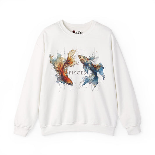 Pisces Koi Fish Heavy Blend™ Crewneck Sweatshirt | Zodiac Line