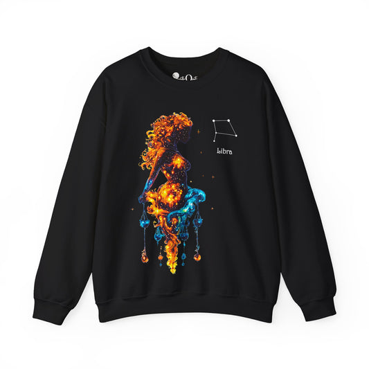 Libra Heavy Blend™ Crewneck Sweatshirt | Zodiac Line Black Sweatshirt