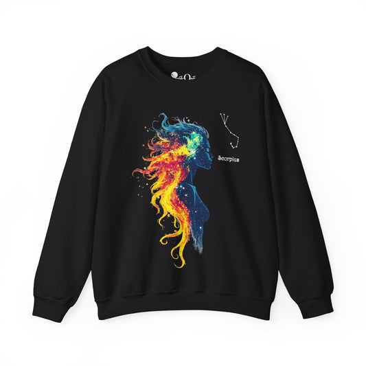 Scorpio Heavy Blend™ Crewneck Sweatshirt | Zodiac Line Black Sweatshirt
