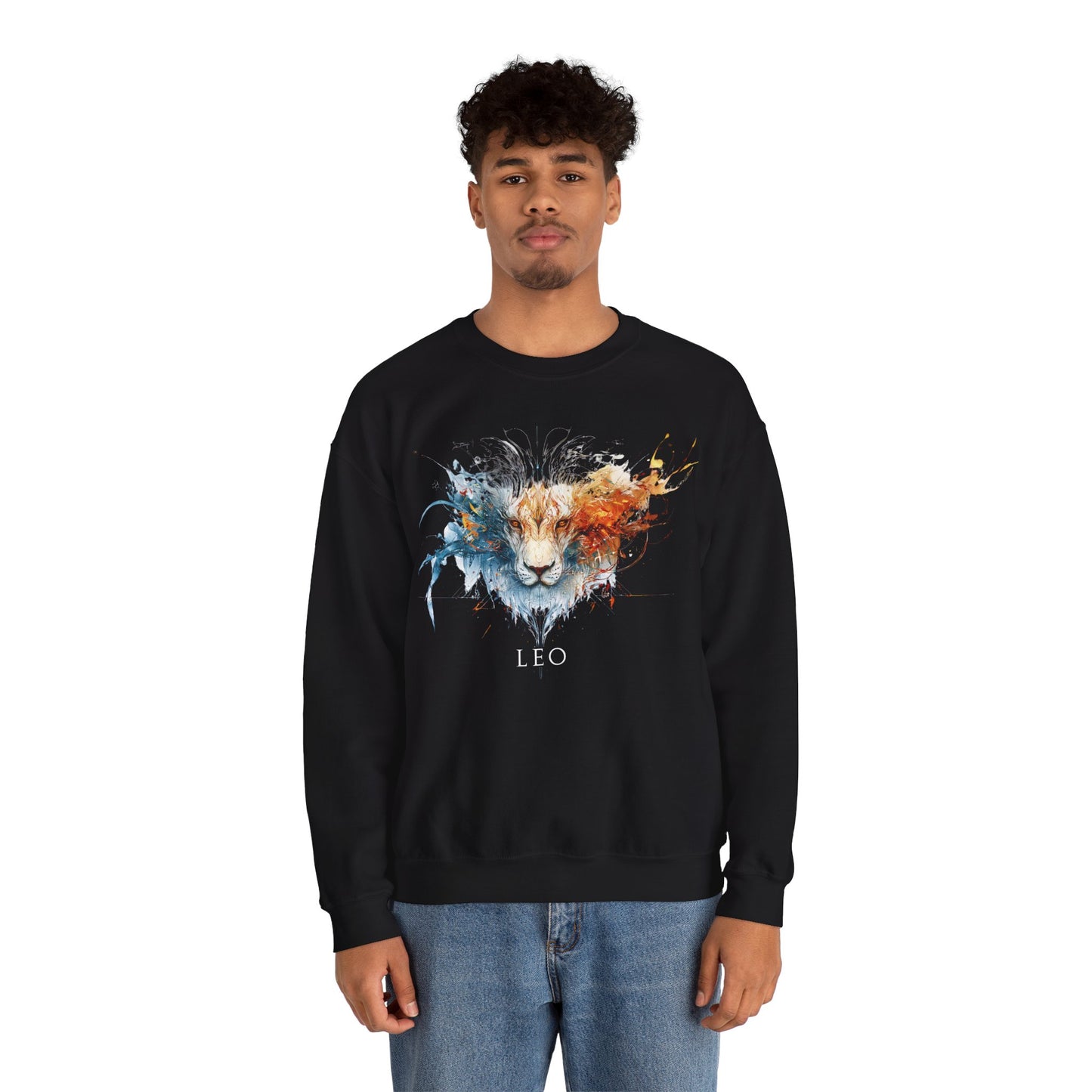 Leo Lion Heavy Blend™ Crewneck Sweatshirt | Zodiac Line