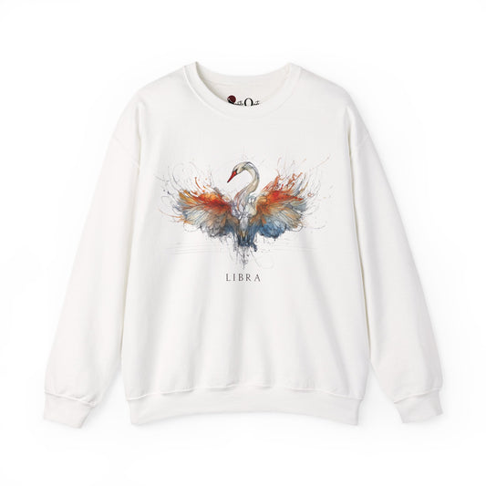 Libra Swan Heavy Blend™ Crewneck Sweatshirt | Zodiac Line