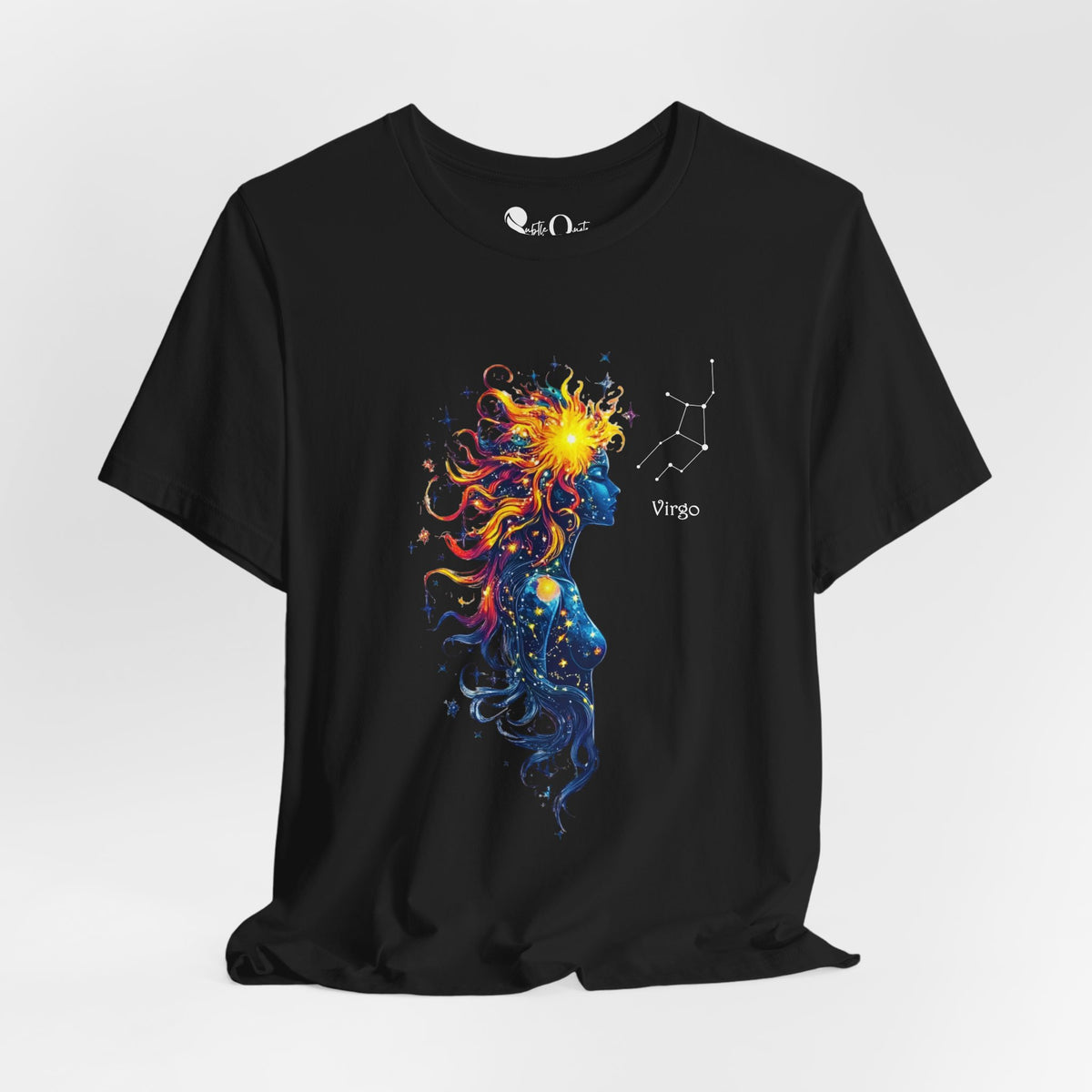 Virgo Goddess Astraea Zodiac T-Shirt Black T-Shirt