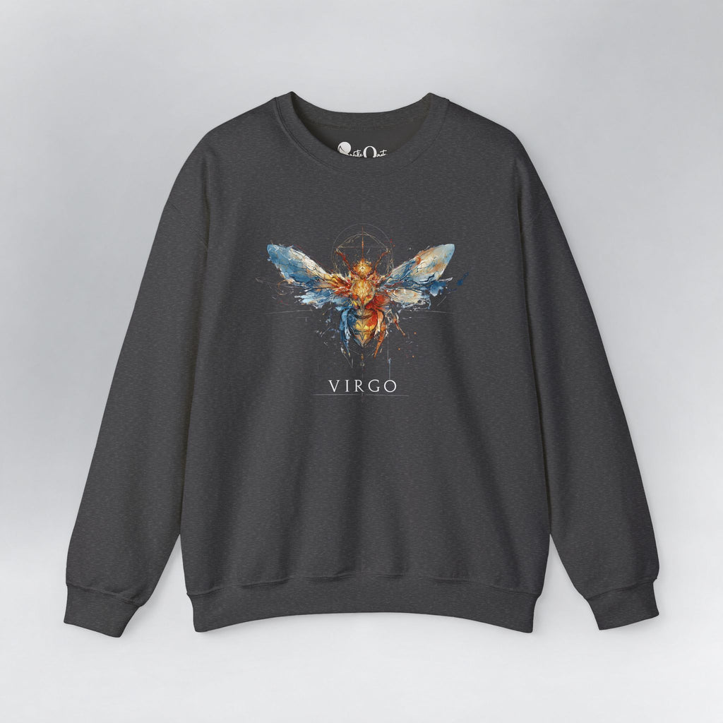 Virgo Honeybee Zodiac Sweatshirt Dark Heather Sweatshirt