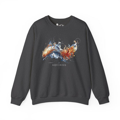 Aquarius Dolphin Heavy Blend™ Crewneck Sweatshirt | Zodiac Line