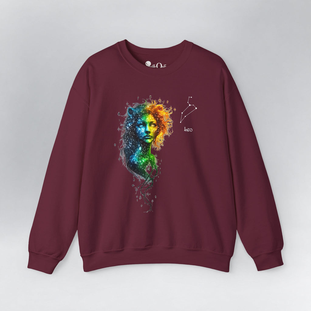 Leo Zodiac Sweatshirt Maroon Sweatshirt
