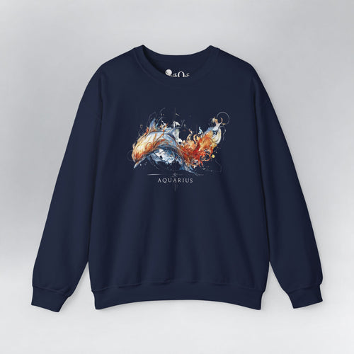 Aquarius Dolphin Sweatshirt Navy Sweatshirt