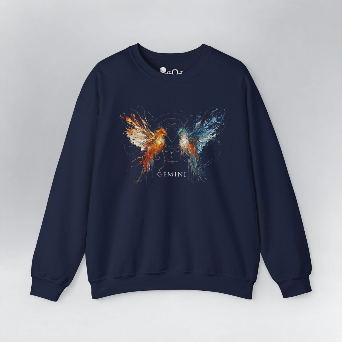Gemini Hummingbird Zodiac Sweatshirt Navy Sweatshirt