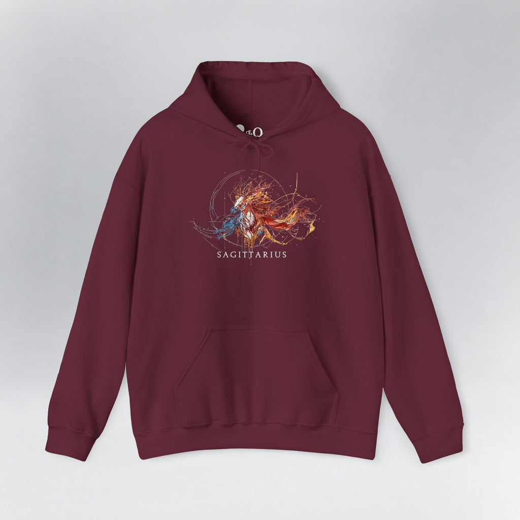 Sagittarius Horse Zodiac Hoodie Maroon Hoodie