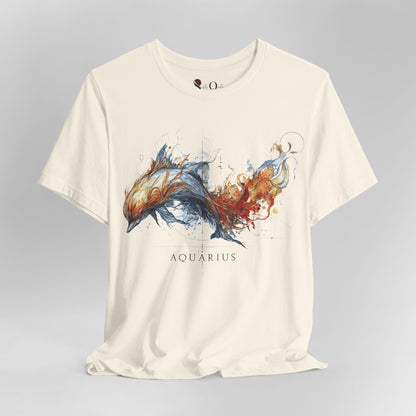 Aquarius Dolphin Zodiac T-Shirt