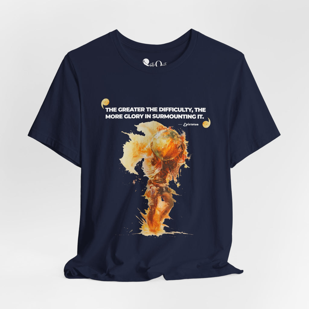 Atlas of Glory | Epictetus Navy T-Shirt