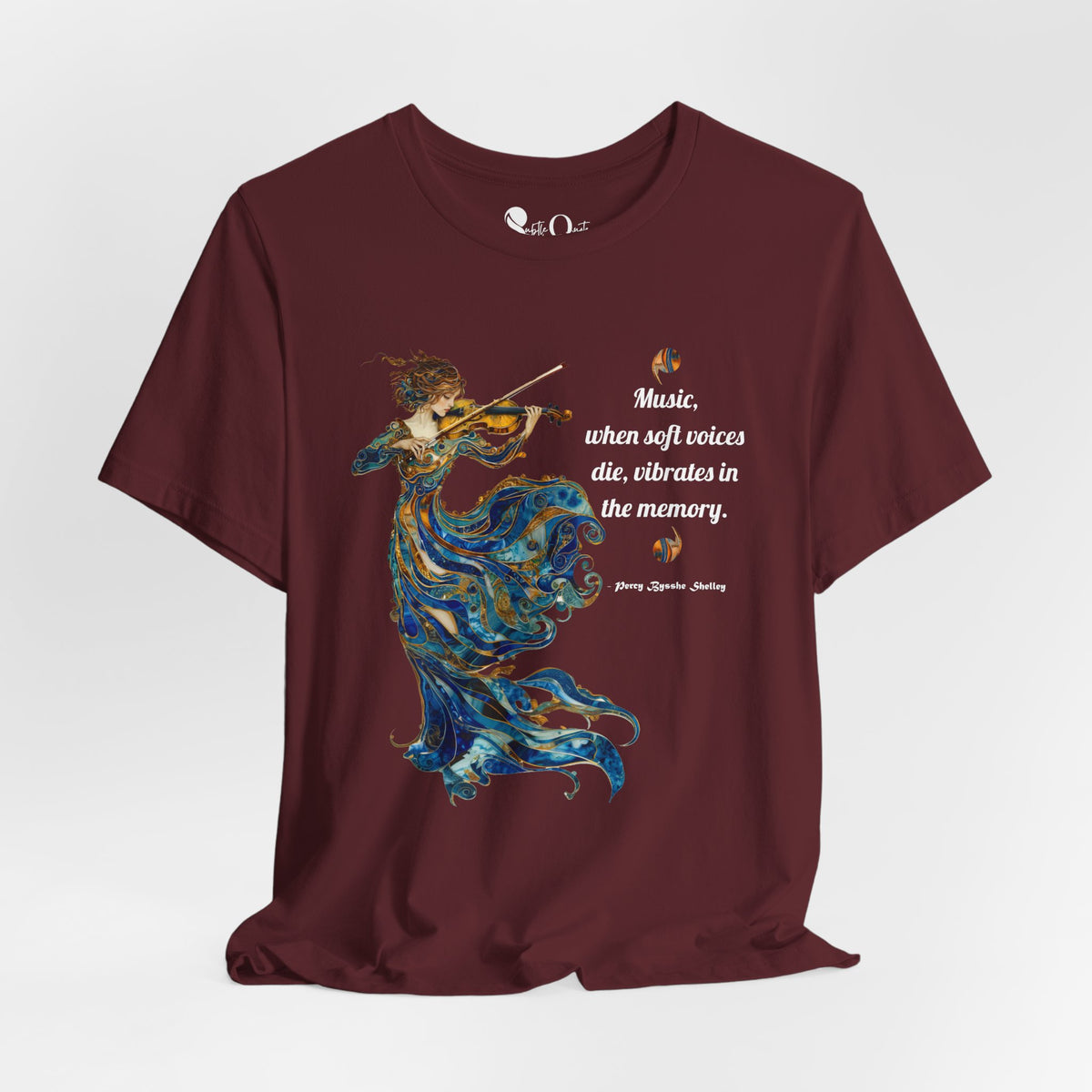 Echoes of Melody | Percy Bysshe Shelley Maroon T-Shirt