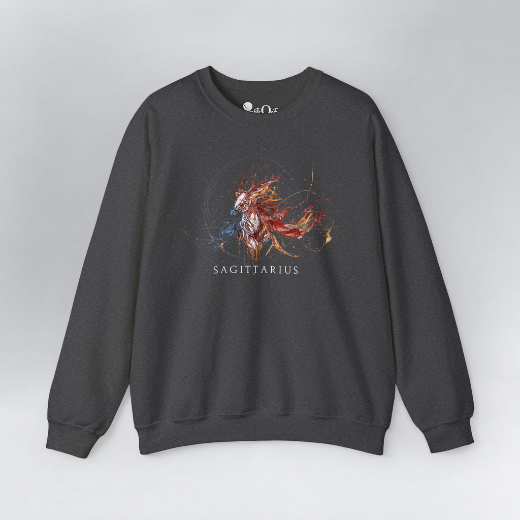 Sagittarius Horse Zodiac Sweatshirt Dark Heather Sweatshirt