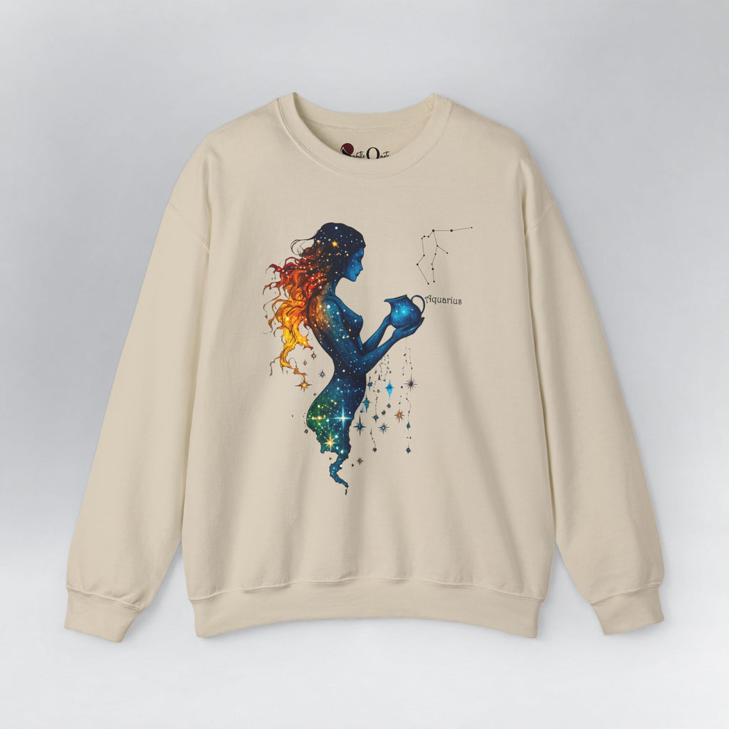 Aquarius Zodiac Sweatshirt Sand Sweatshirt