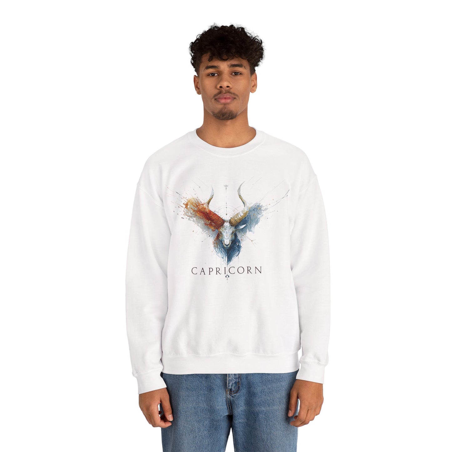 Capricorn Ibex Heavy Blend™ Crewneck Sweatshirt | Zodiac Line