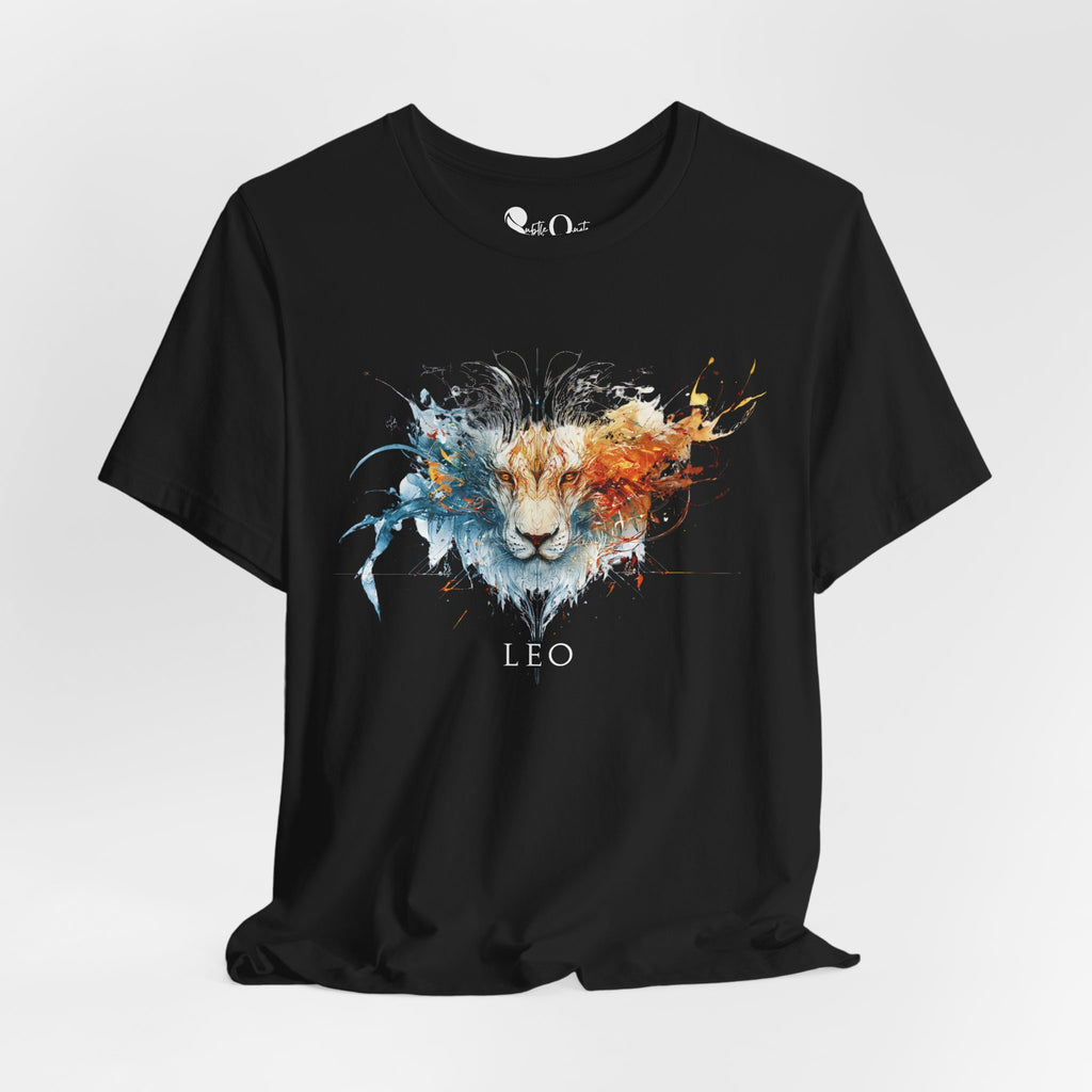 Leo Lion Zodiac T-Shirt Black T-Shirt