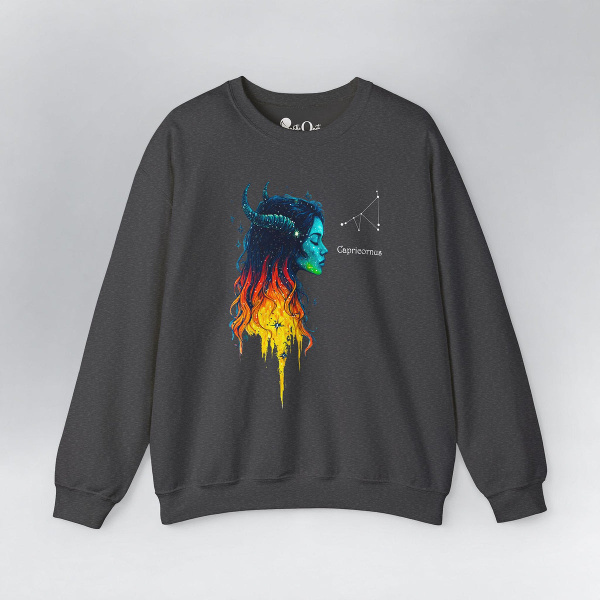 Capricorn Zodiac Sweatshirt Dark Heather Sweatshirt