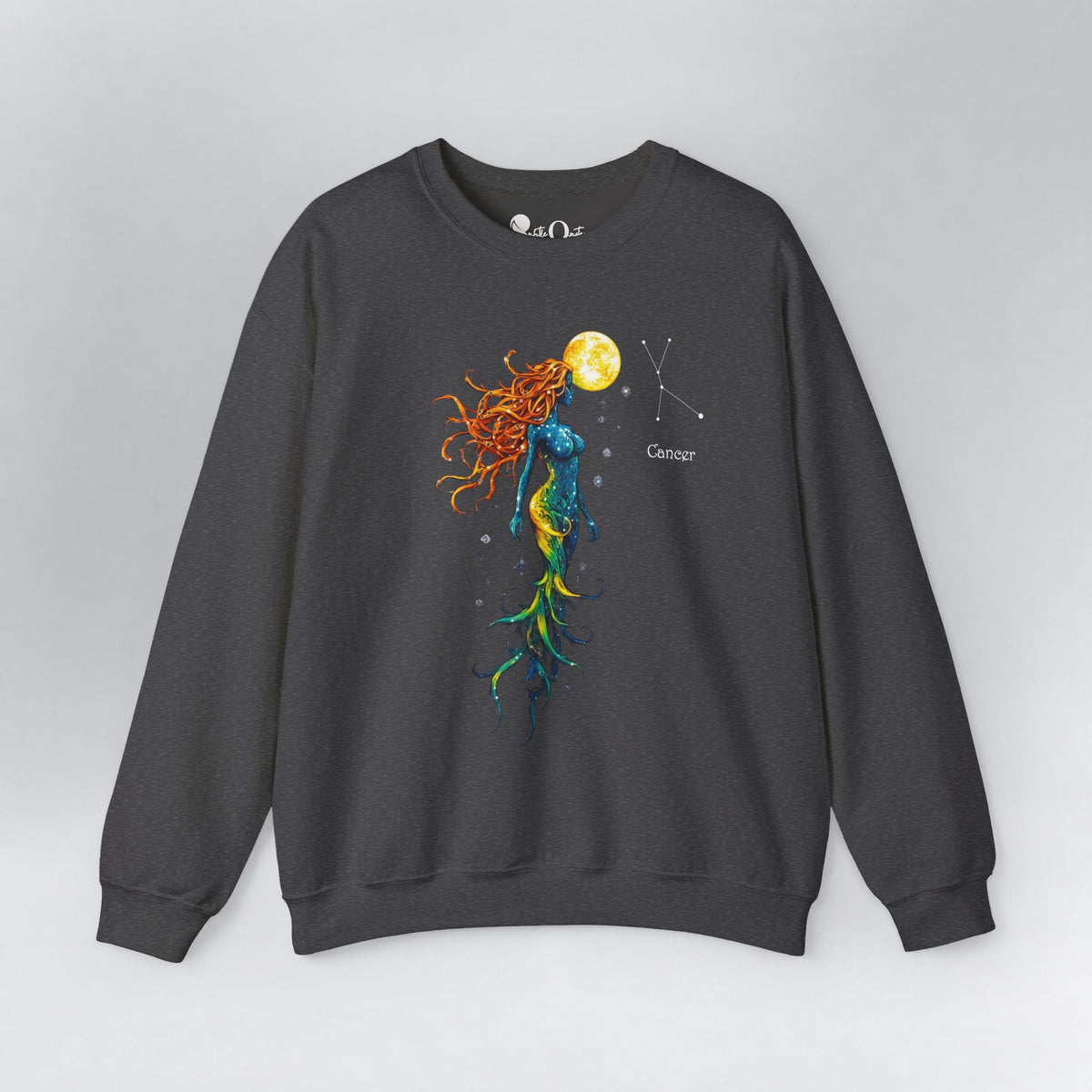 Cancer Zodiac Sweatshirt Dark Heather Sweatshirt