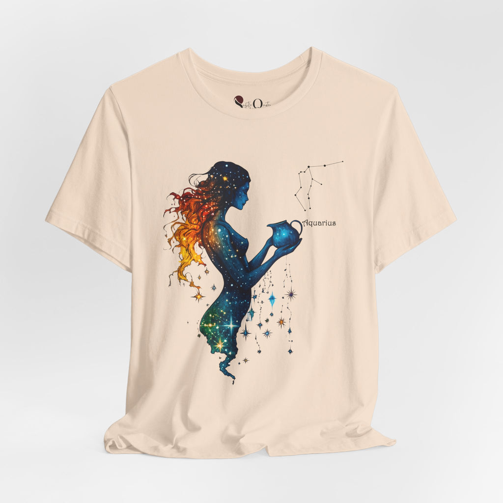 Aquarius Zodiac T-Shirt Soft Cream T-Shirt