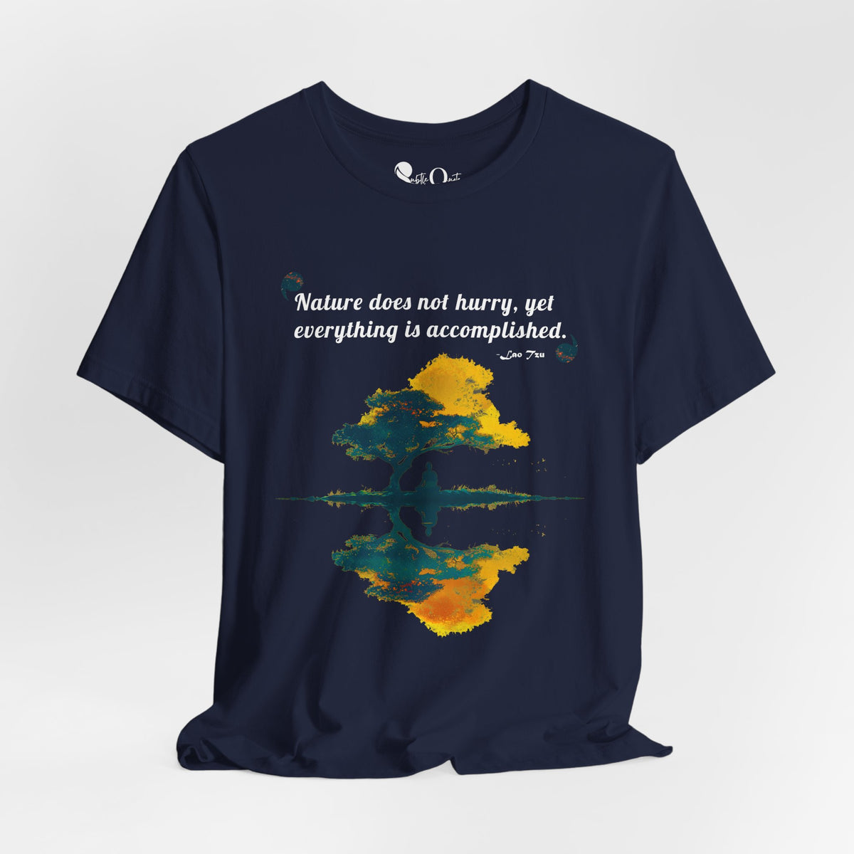 Accomplished Stillness | Lao Tzu Navy T-Shirt