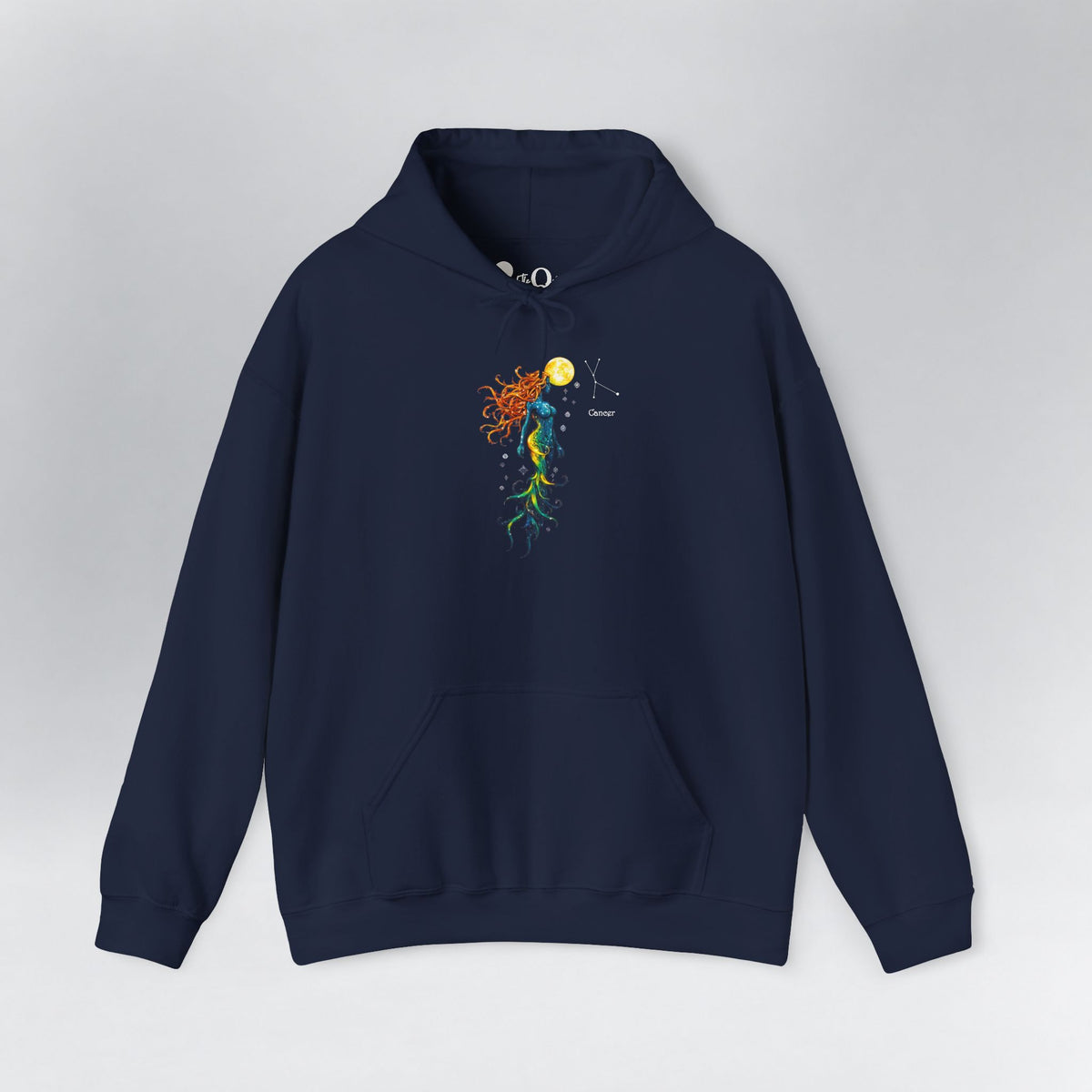 Cancer Zodiac Hoodie Navy Hoodie