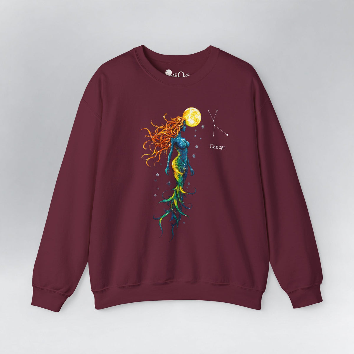 Cancer Zodiac Sweatshirt Maroon Sweatshirt