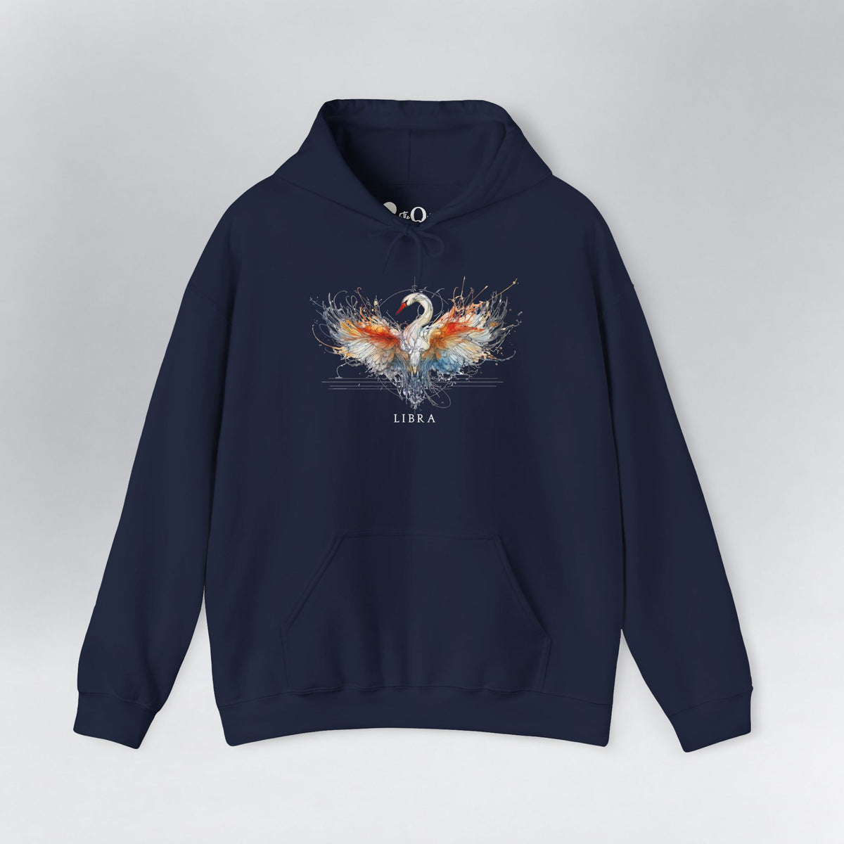 Libra Swan Zodiac Hoodie Navy Hoodie