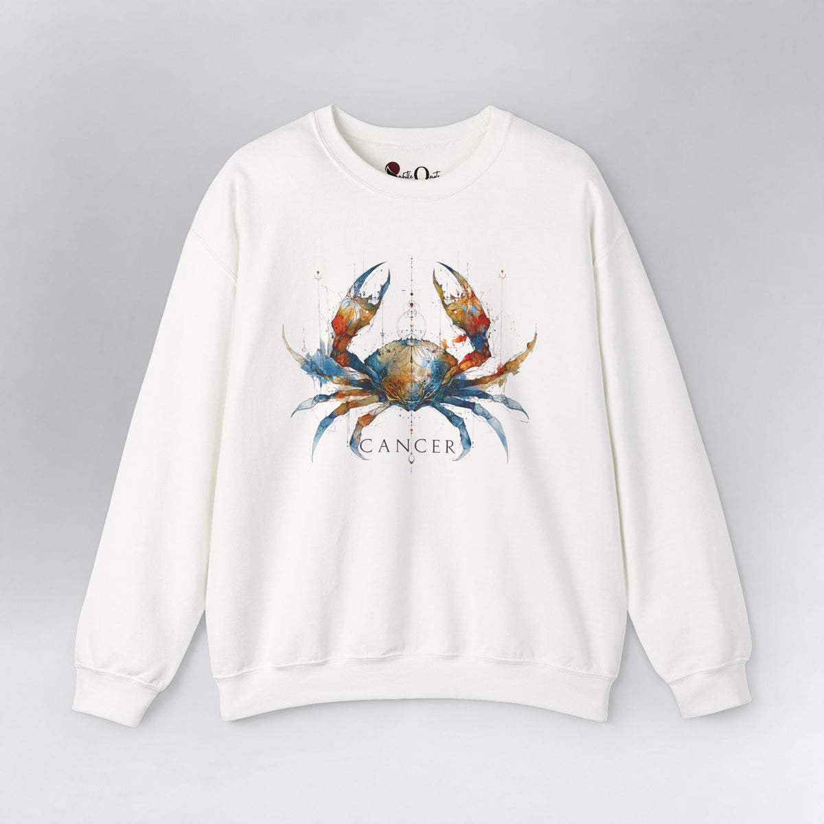 Cancer Crab Zodiac Sweatshirt White Sweatshirt