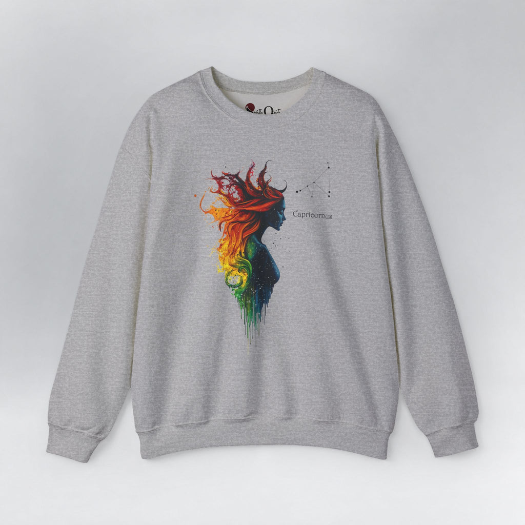 Capricorn Goddess Hestia Zodiac Sweatshirt Sport Grey Sweatshirt