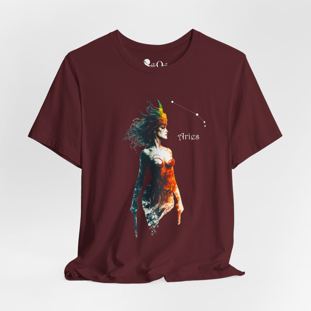 Aries Zodiac T-Shirt Maroon T-Shirt