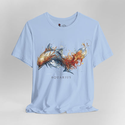 Aquarius Dolphin Zodiac T-Shirt