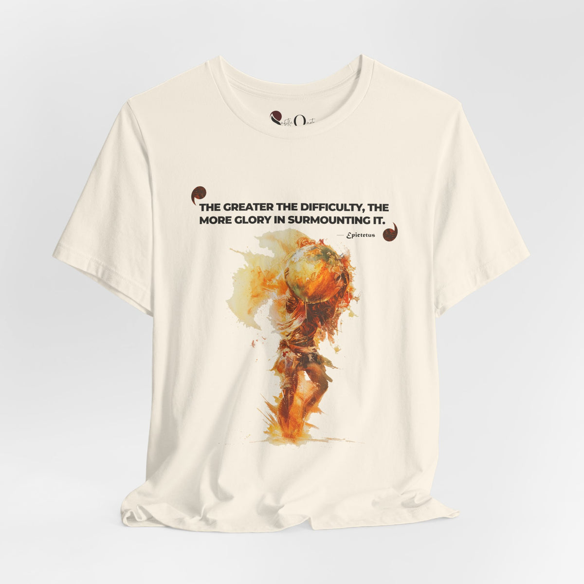 Atlas of Glory | Epictetus Natural T-Shirt