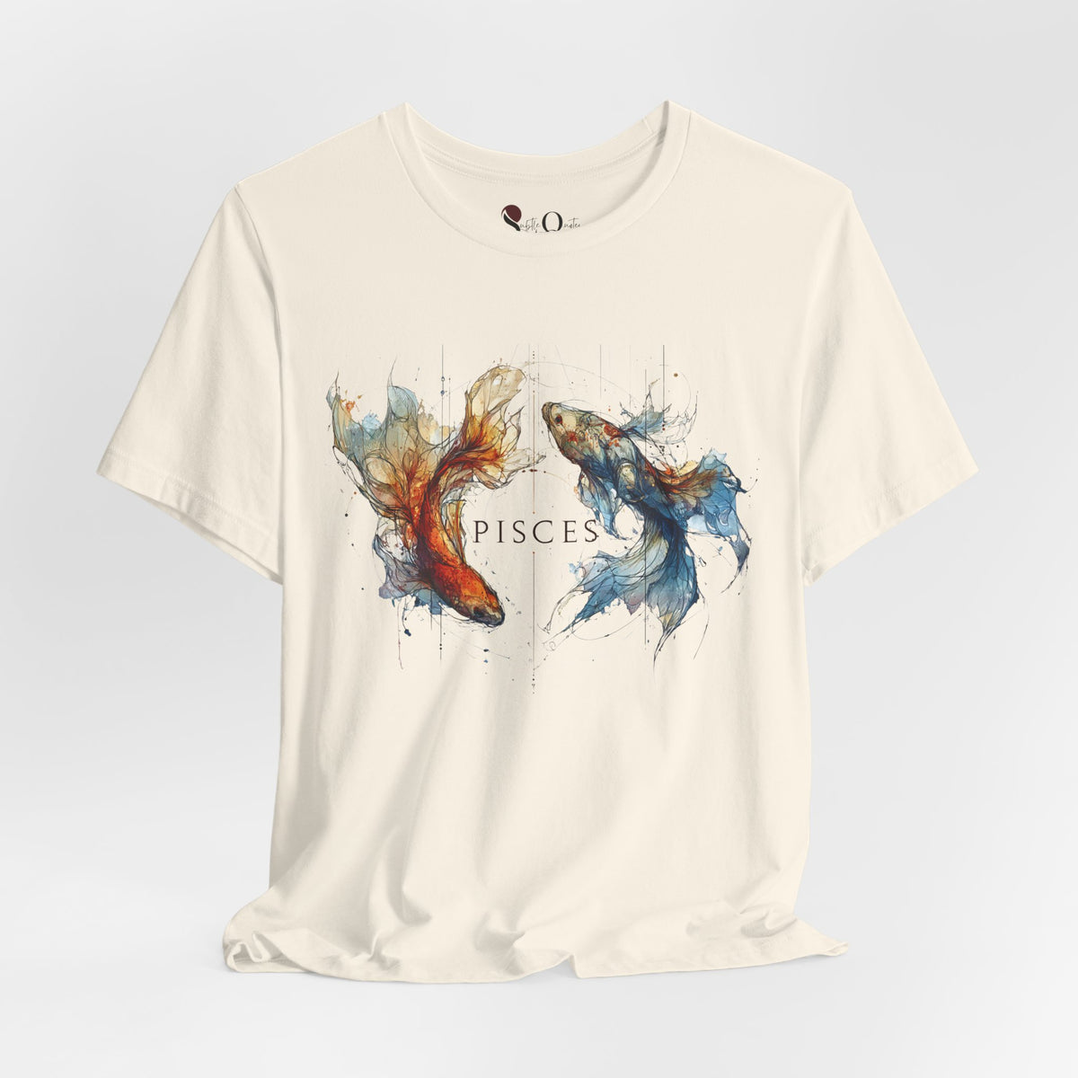 Pisces Koi Fish Zodiac T-Shirt Natural T-Shirt