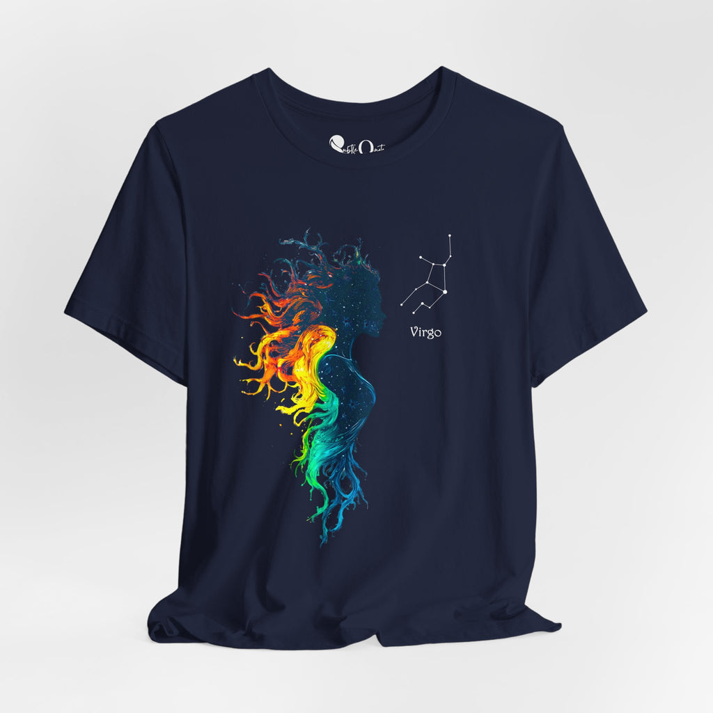 Virgo Zodiac T-Shirt Navy T-Shirt