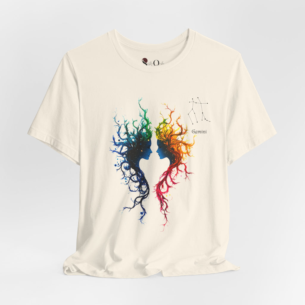 Gemini Zodiac T-Shirt Natural T-Shirt