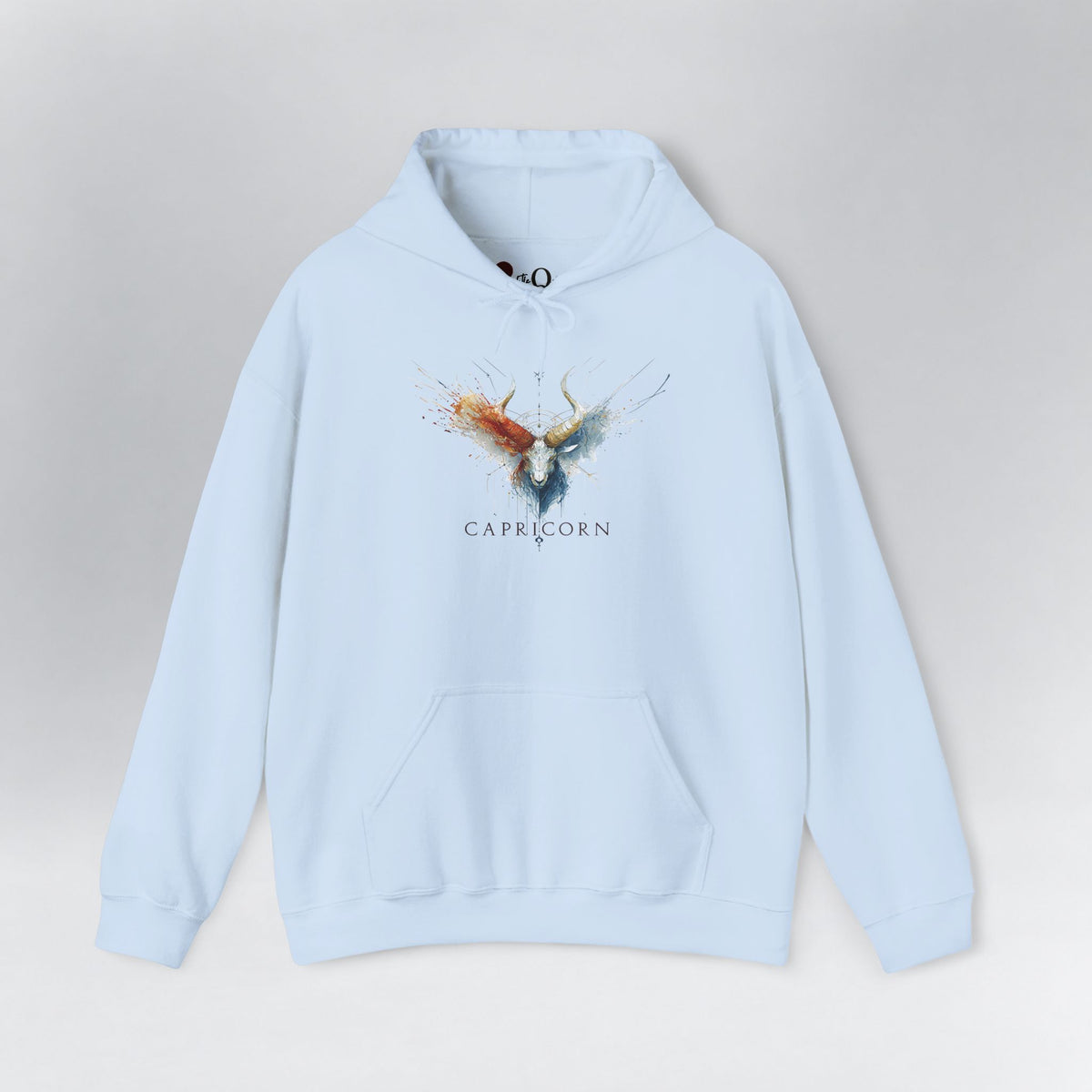 Capricorn Ibex Zodiac Hoodie Light Blue Hoodie