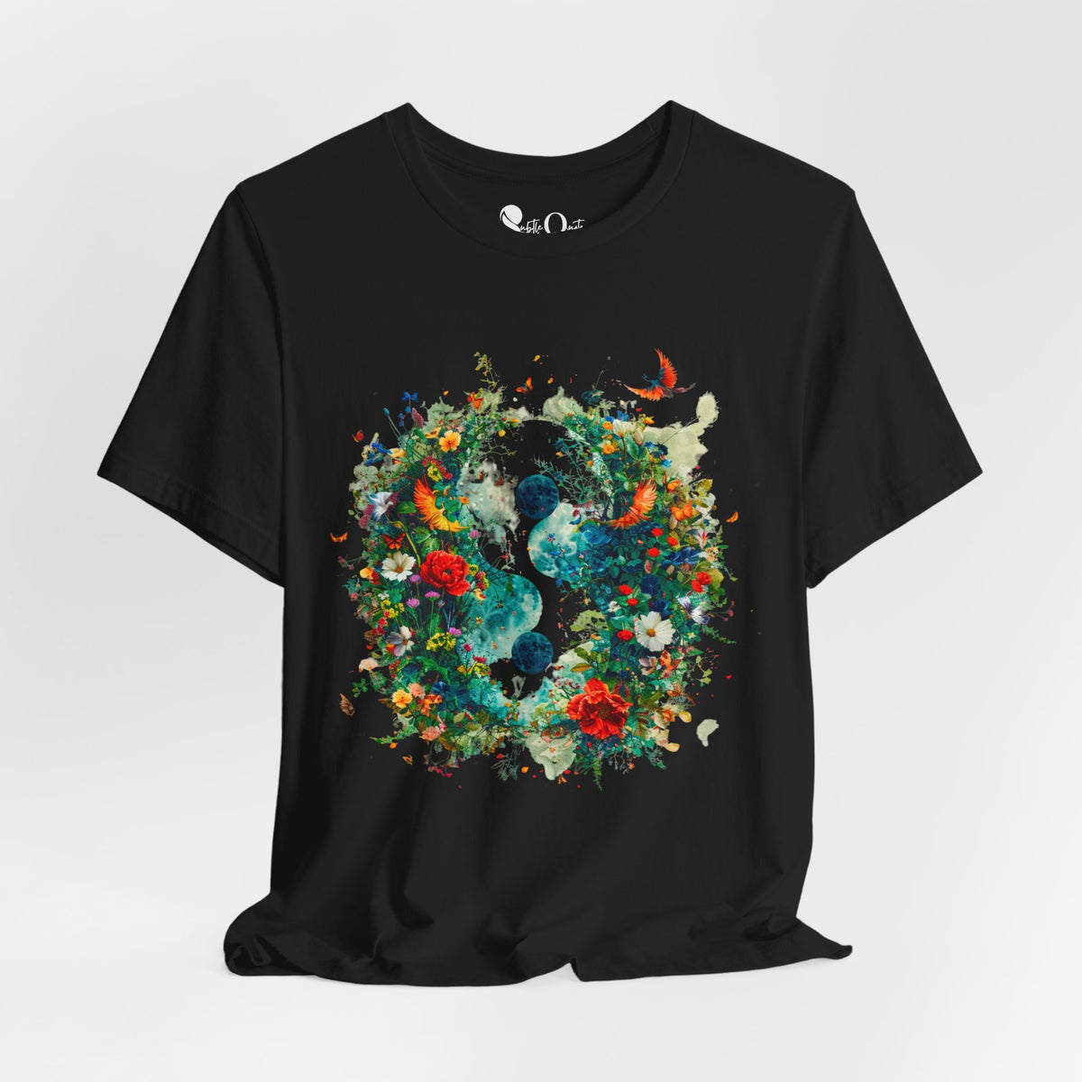 Harmony in Bloom Black T-Shirt