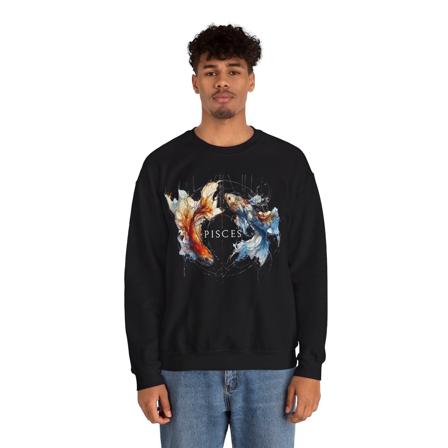 Pisces Koi Fish Heavy Blend™ Crewneck Sweatshirt | Zodiac Line