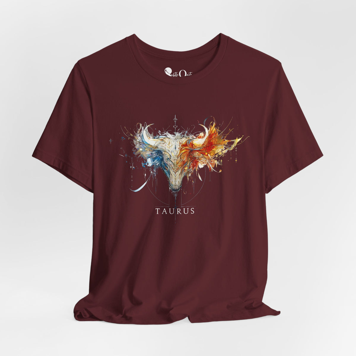 Taurus Bull Zodiac T-Shirt Maroon T-Shirt
