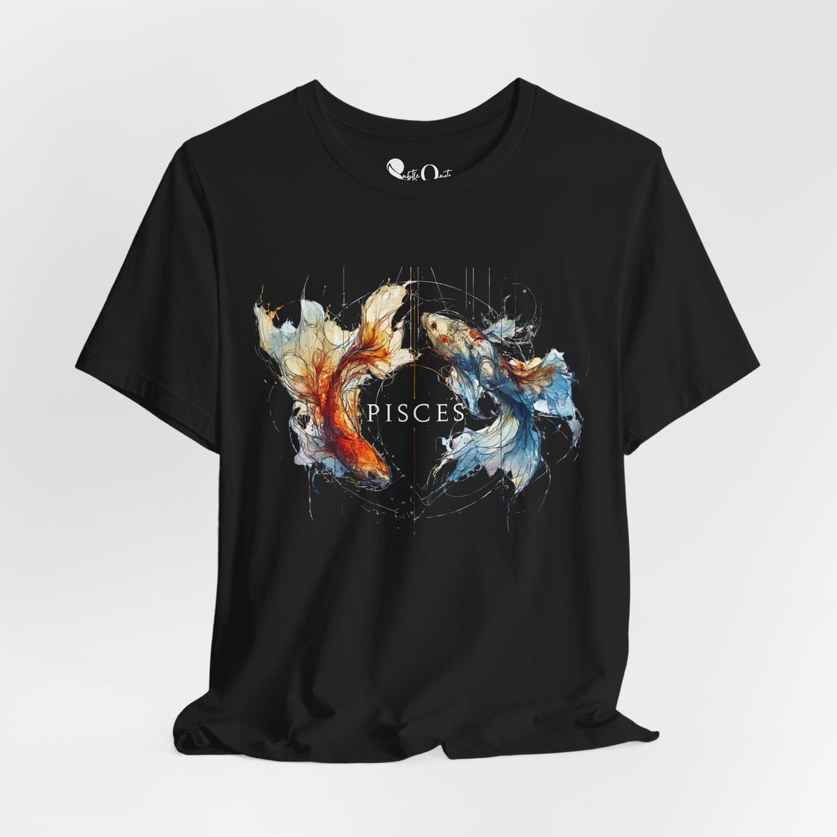 Pisces Koi Fish Zodiac T-Shirt Black T-Shirt