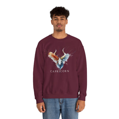 Capricorn Ibex Heavy Blend™ Crewneck Sweatshirt | Zodiac Line
