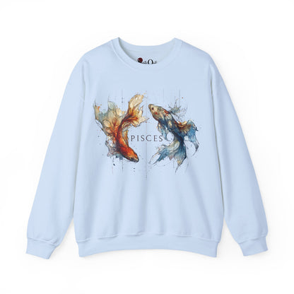 Pisces Koi Fish Heavy Blend™ Crewneck Sweatshirt | Zodiac Line