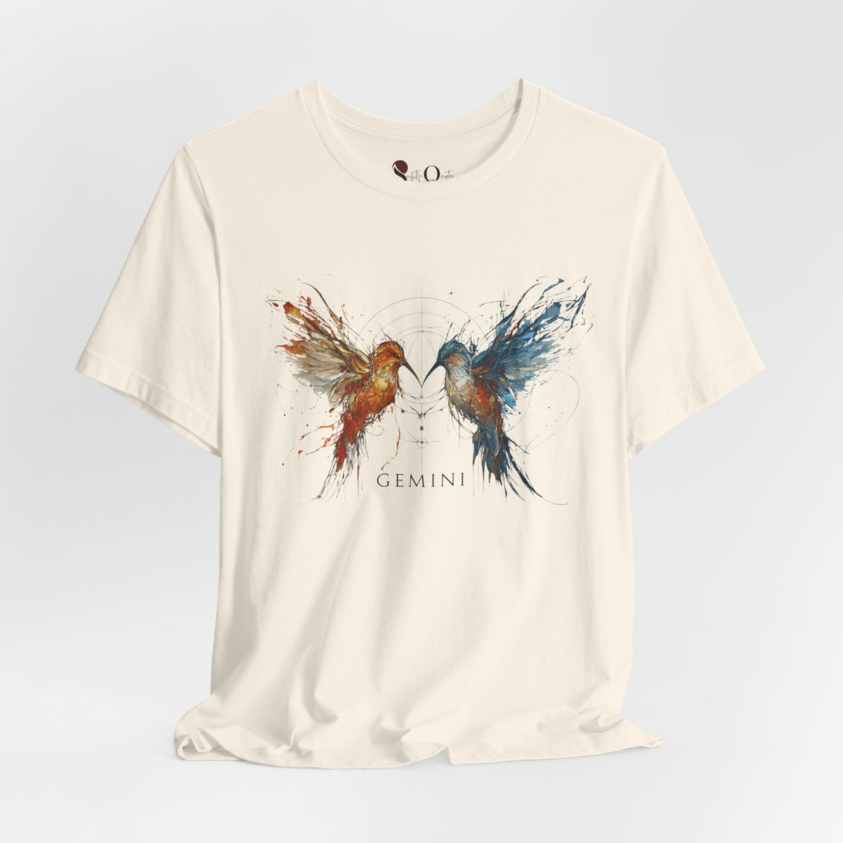 Gemini Hummingbird Zodiac T-Shirt Natural T-Shirt