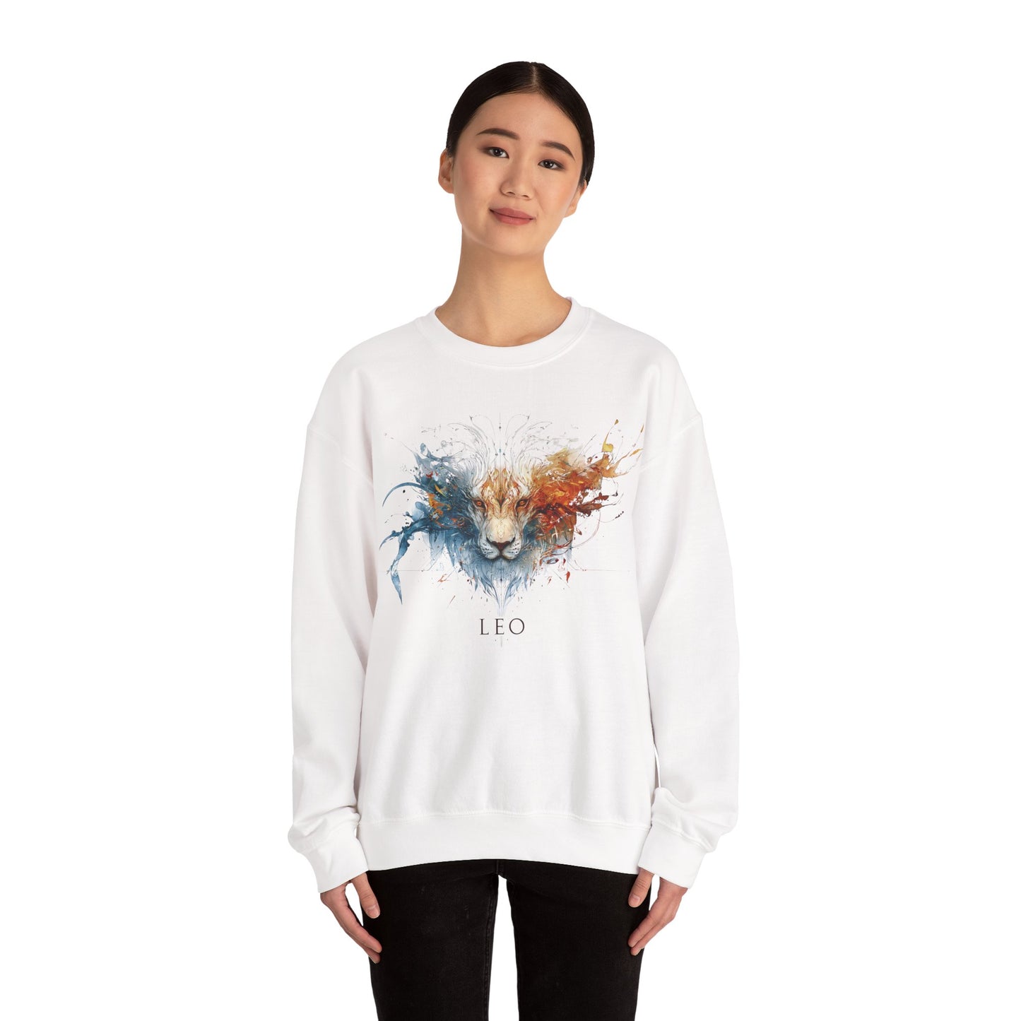 Leo Lion Heavy Blend™ Crewneck Sweatshirt | Zodiac Line