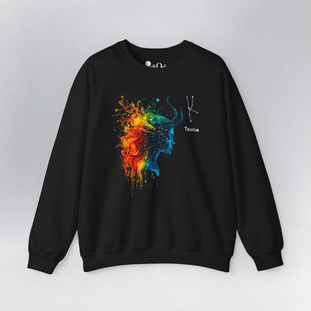 Taurus Zodiac Sweatshirt Black Sweatshirt