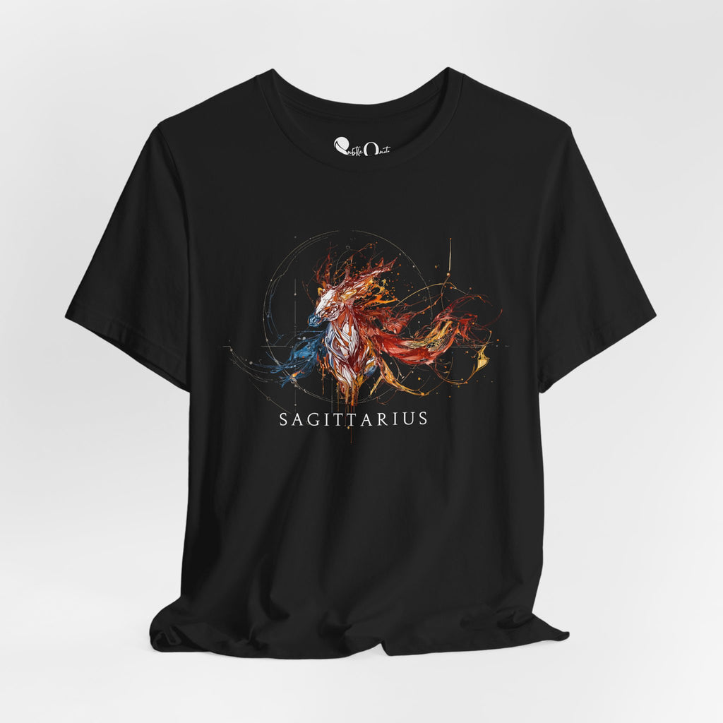 Sagittarius Horse Zodiac T-Shirt Black T-Shirt
