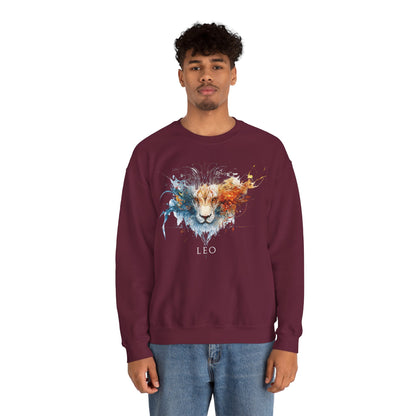 Leo Lion Heavy Blend™ Crewneck Sweatshirt | Zodiac Line