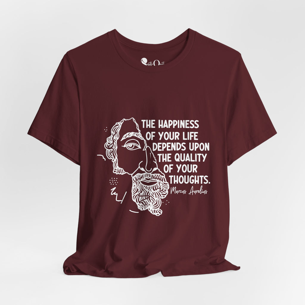 Your Thoughts | Marcus Aurelius Maroon T-Shirt